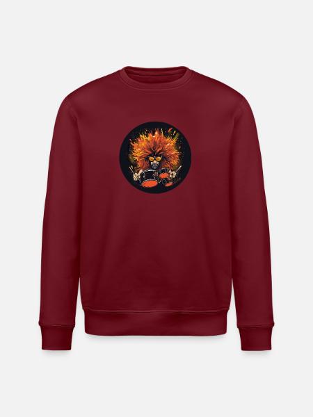 Drummer wild - Stanley/Stella Unisex Bio-Sweatshirt ROLLER - Burgunderrot