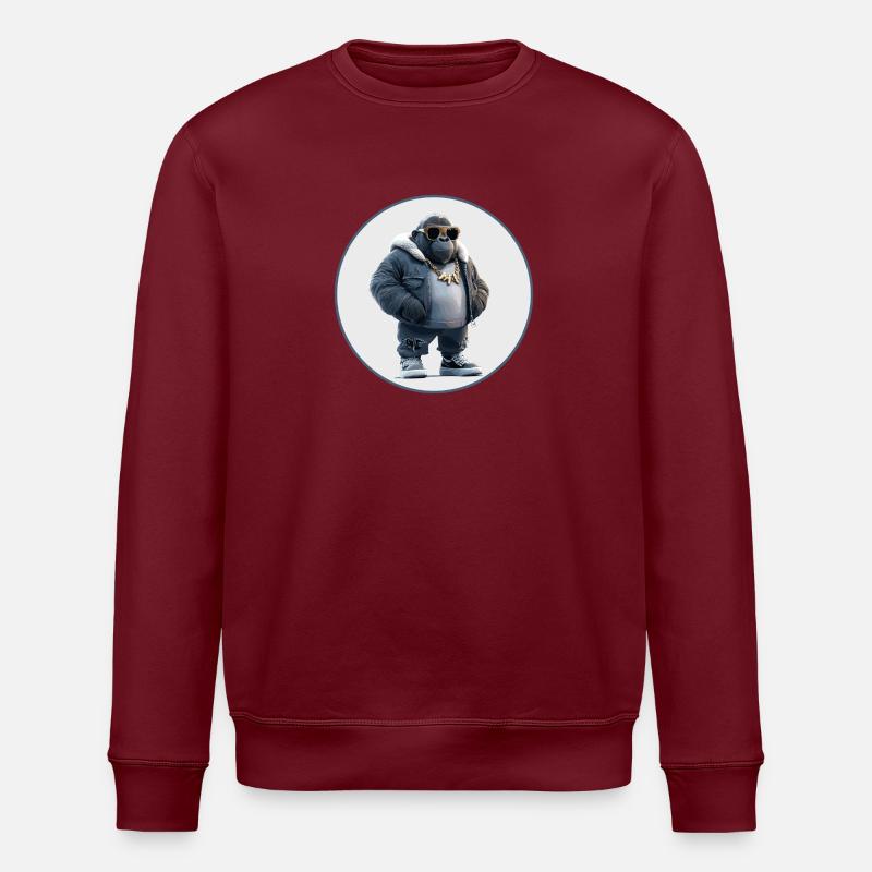 Gorilla - Stanley/Stella Unisex Bio-Sweatshirt ROLLER - Burgunderrot