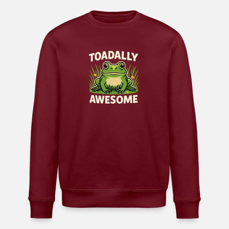 Frog awesome - Stanley/Stella Unisex Bio-Sweatshirt ROLLER - Burgunderrot