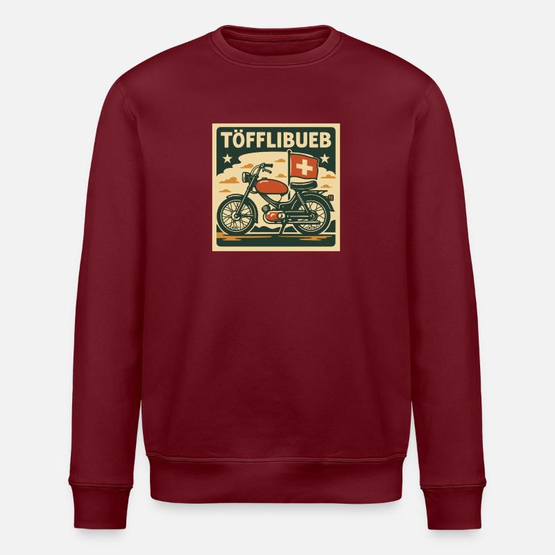 Töfflibueb - Stanley/Stella Unisex Bio-Sweatshirt ROLLER - Burgunderrot
