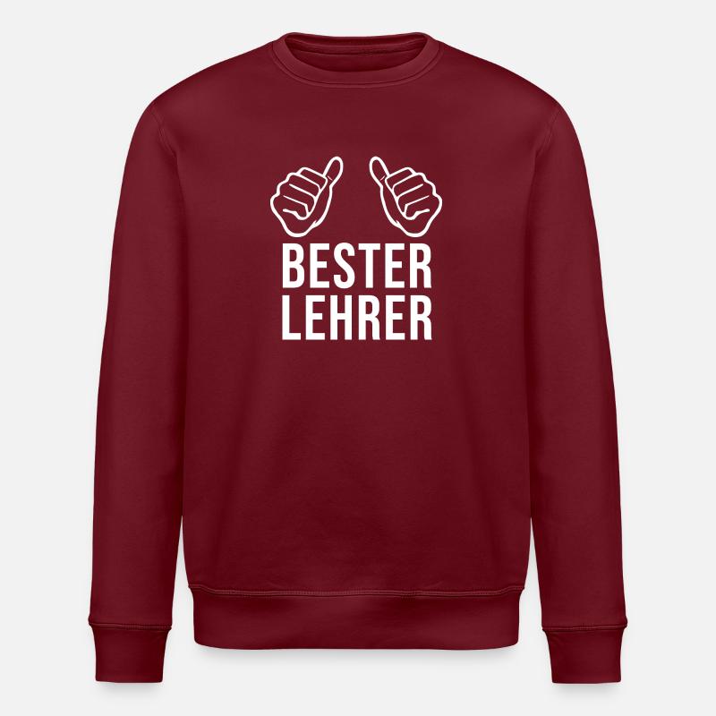 Meilleur enseignant - Sweat bio ROLLER Stanley/Stella Unisexe - bordeaux