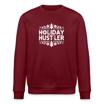 Holiday Hustler - Stanley/Stella Unisex Bio-Sweatshirt ROLLER - Burgunderrot - Vorne - Nik (191cm)