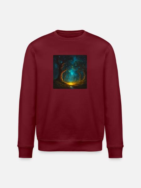 Mystischer Baum 2 - Stanley/Stella Unisex Bio-Sweatshirt ROLLER - Burgunderrot