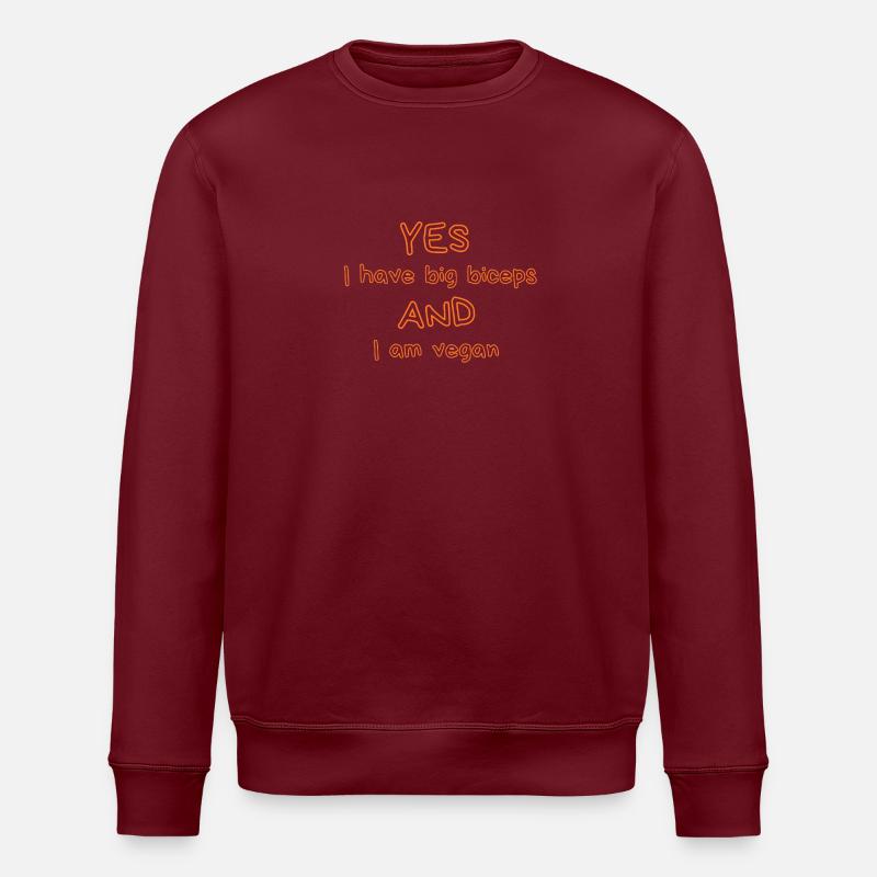 Big biceps and vegan - Stanley/Stella ROLLER Unisex Organic Sweatshirt - burgundy