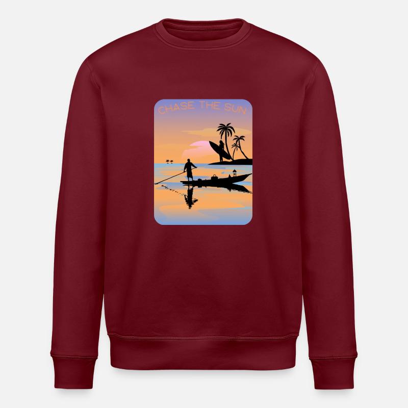 Chase the Sun - Stanley/Stella Unisex Bio-Sweatshirt ROLLER - Burgunderrot