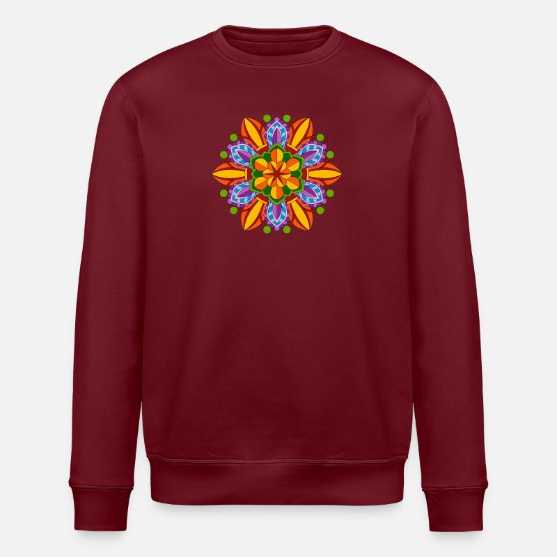Mandala Meditation Art - Stanley/Stella Unisex Bio-Sweatshirt ROLLER - Burgunderrot
