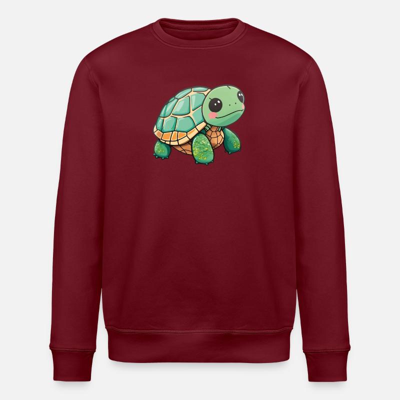 Totally cute turtle - Stanley/Stella ROLLER Unisex Organic Sweatshirt - burgundy