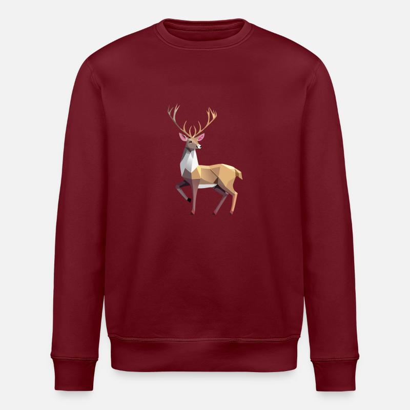 Reindeer, Reindeer, Moose, Christmas, Magic - Stanley/Stella ROLLER Unisex Organic Sweatshirt - burgundy