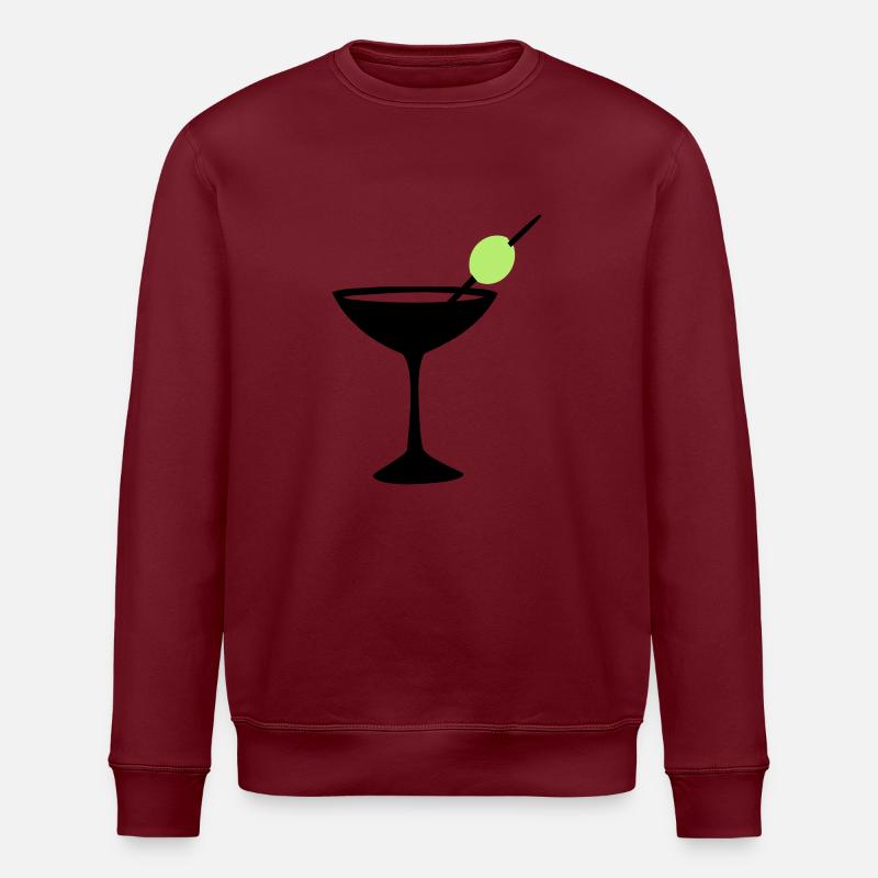 Cocktail Martini trinken - Stanley/Stella Unisex Bio-Sweatshirt ROLLER - Burgunderrot