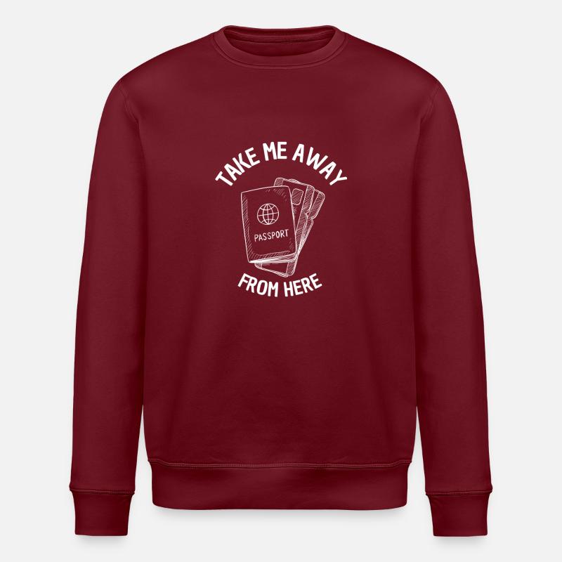 Conception de passeport - Sweat bio ROLLER Stanley/Stella Unisexe - bordeaux