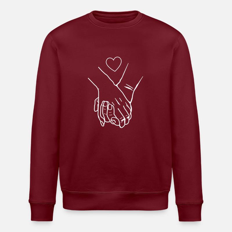 Mains Coeurs - Sweat bio ROLLER Stanley/Stella Unisexe - bordeaux