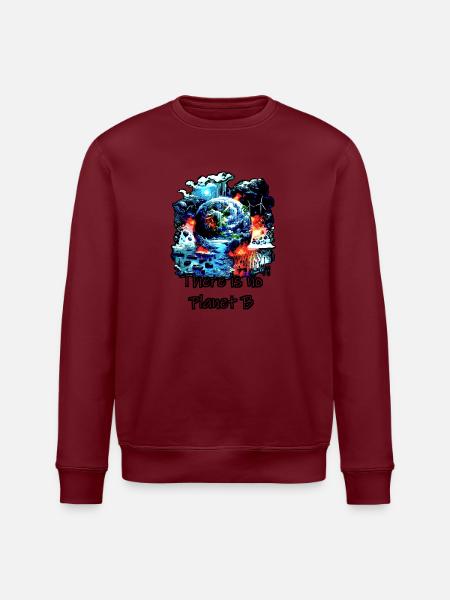 no planet b - Stanley/Stella Unisex Bio-Sweatshirt ROLLER - Burgunderrot
