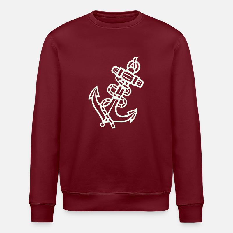 Anker Symbol - Stanley/Stella Unisex Bio-Sweatshirt ROLLER - Burgunderrot