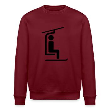 Sessellift - Stanley/Stella Unisex Bio-Sweatshirt ROLLER - Burgunderrot - Vorne - Nik (191cm)