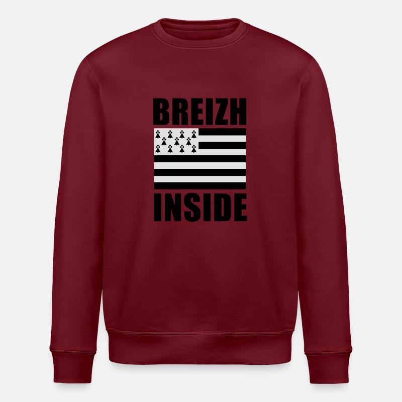 Breizh inside drapeau - Sweat bio ROLLER Stanley/Stella Unisexe - bordeaux