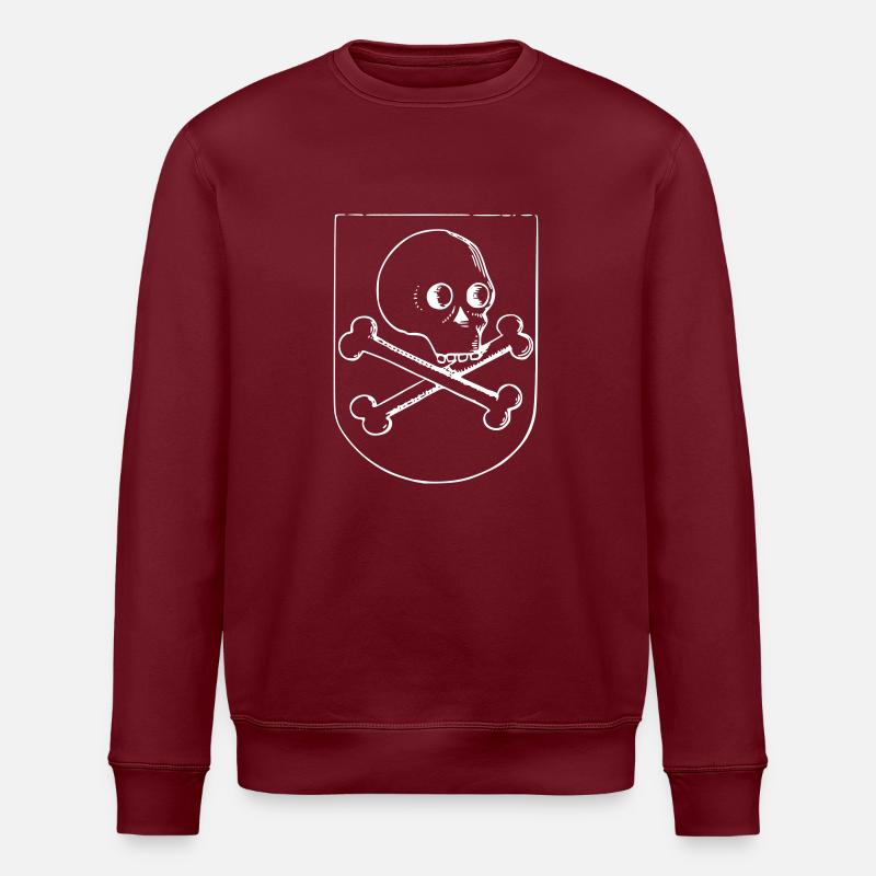 Schädel und Knochen - Stanley/Stella Unisex Bio-Sweatshirt ROLLER - Burgunderrot
