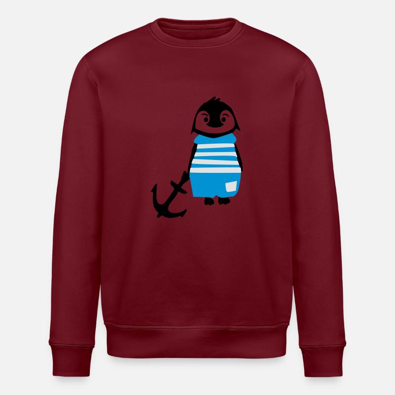 Südpol-Pinguin & Anker - Stanley/Stella Unisex Bio-Sweatshirt ROLLER - Burgunderrot