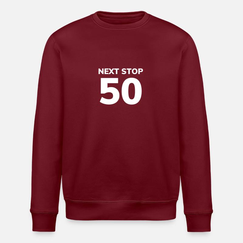 Prochain arrêt : 50e anniversaire - Sweat bio ROLLER Stanley/Stella Unisexe - bordeaux