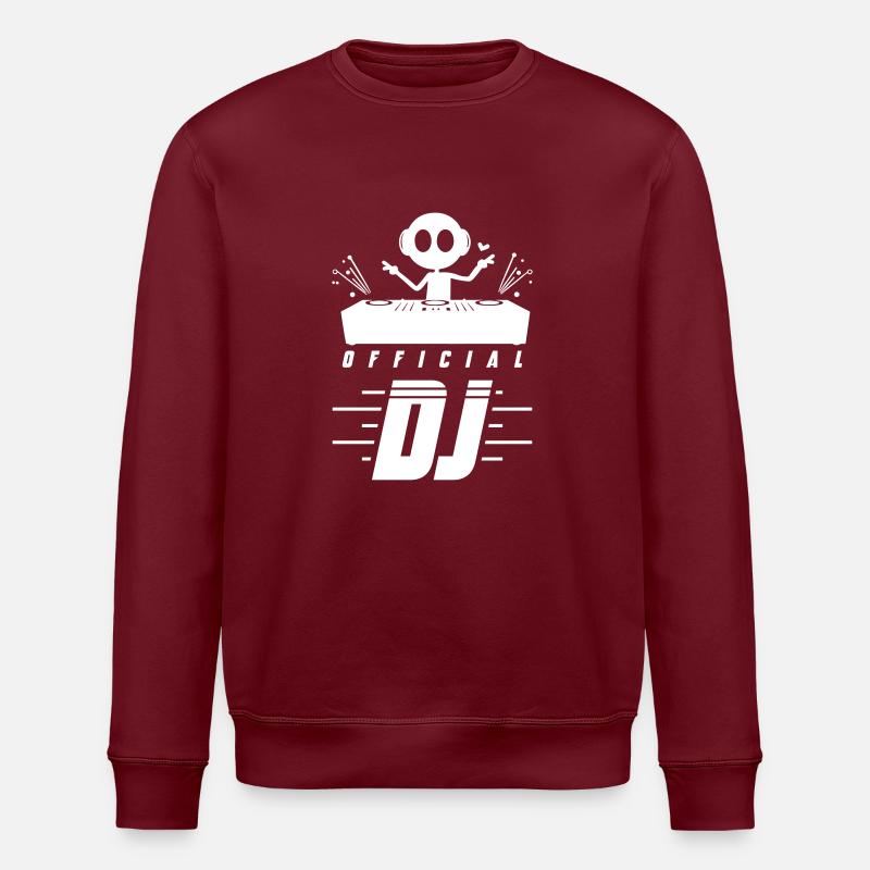 Dj Turntables - Stanley/Stella ROLLER Unisex Organic Sweatshirt - burgundy