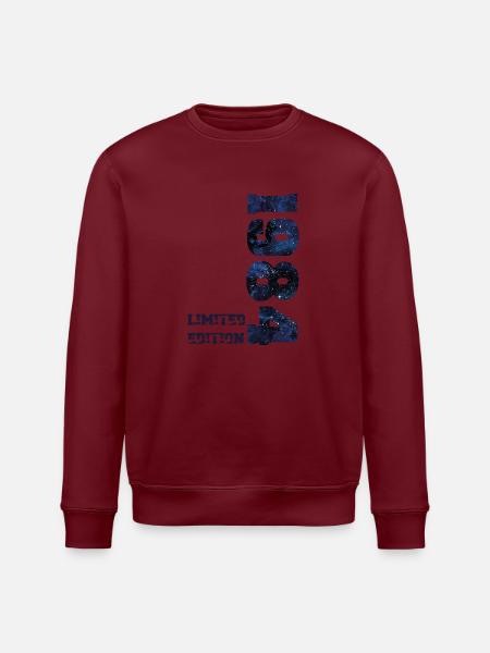 Galaxis Limited Edition 1984 40. Geburtstag - Stanley/Stella Unisex Bio-Sweatshirt ROLLER - Burgunderrot