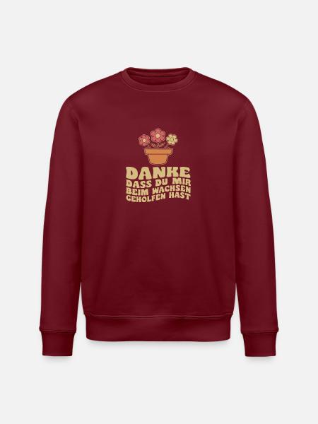 Retro Dank Mentor Wachstum Hilfe Unikat - Stanley/Stella Unisex Bio-Sweatshirt ROLLER - Burgunderrot