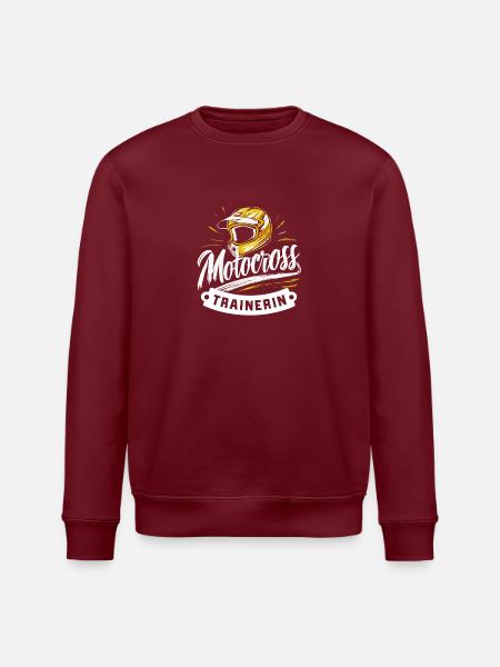 Motocross-Junge Trainerin - Stanley/Stella Unisex Bio-Sweatshirt ROLLER - Burgunderrot