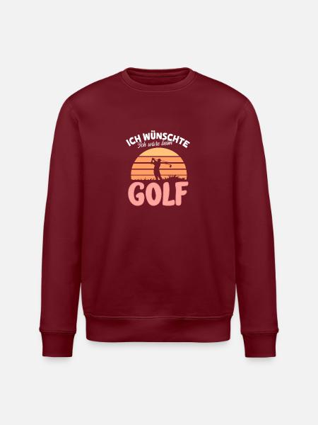 Golf-Wunsch Spiel Zubehör Idee Fan Shirt - Stanley/Stella Unisex Bio-Sweatshirt ROLLER - Burgunderrot