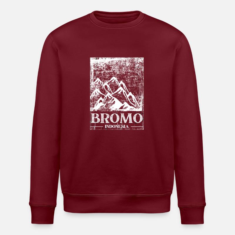 Mount Bromo, Indonesia - Stanley/Stella ROLLER Unisex Organic Sweatshirt - burgundy