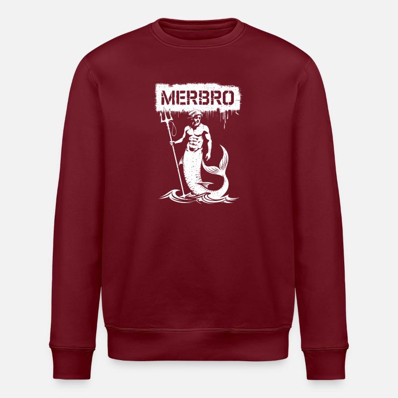 Merbro - Mysterious Hydropower - Stanley/Stella ROLLER Unisex Organic Sweatshirt - burgundy