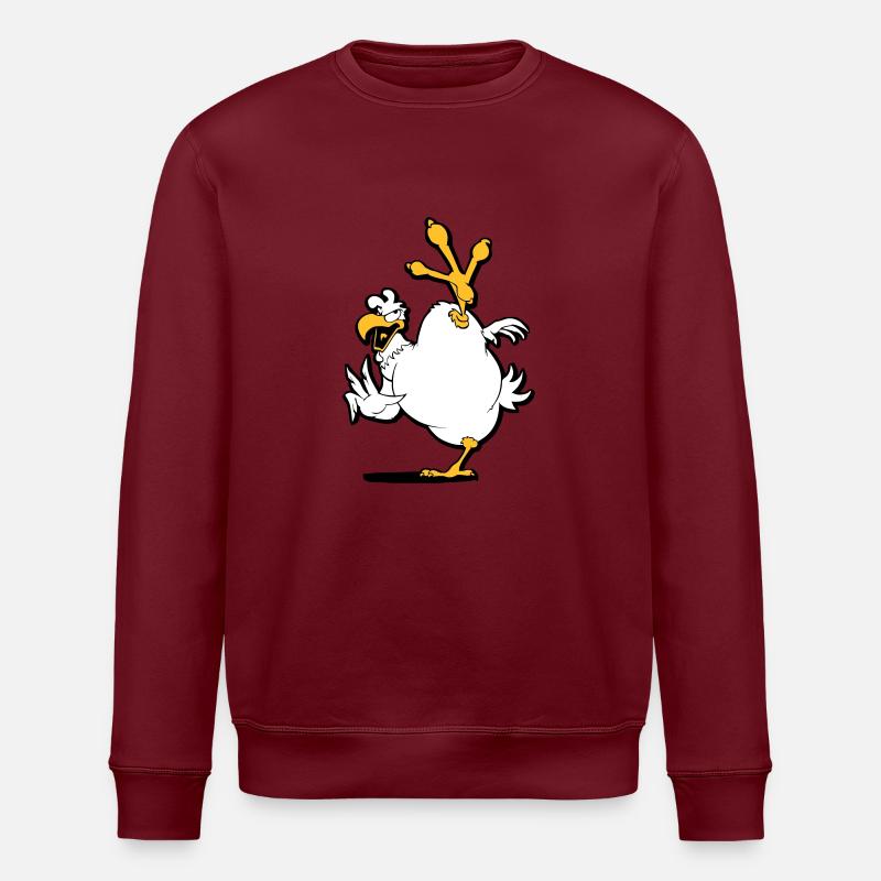 kung_fu_chicken - Stanley/Stella Unisex Bio-Sweatshirt ROLLER - Burgunderrot