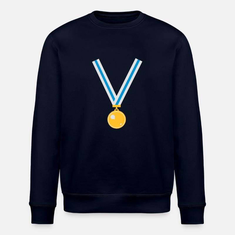 gold_medaille_fi_3_clr - Stanley/Stella Unisex Bio-Sweatshirt ROLLER - Navy