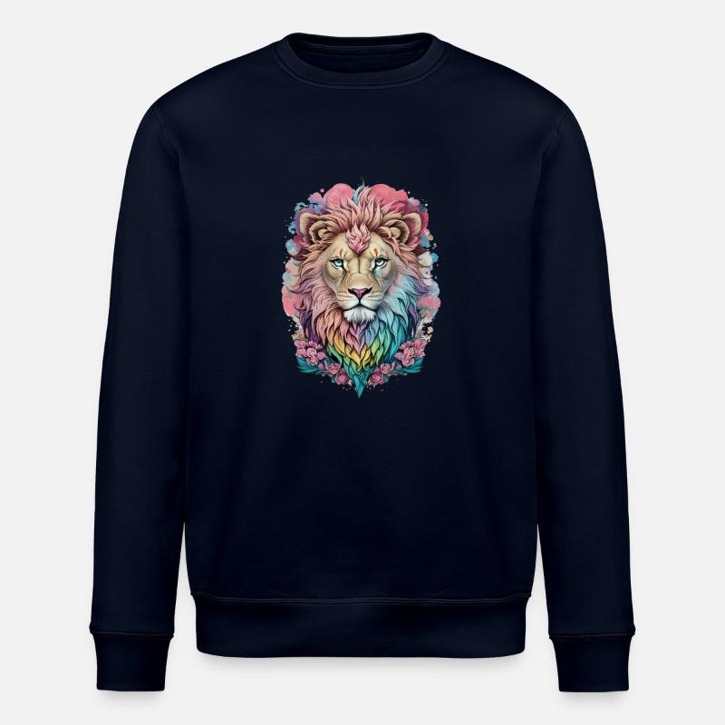 Löwe Wasserfarbe - Stanley/Stella Unisex Bio-Sweatshirt ROLLER - Navy