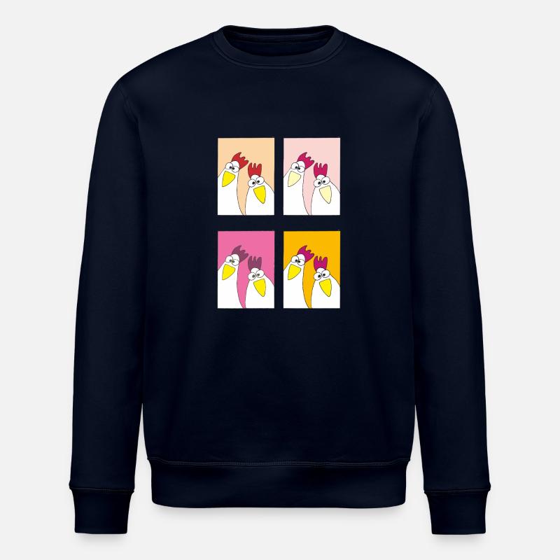 Drôles de poulets Popart - Sweat bio ROLLER Stanley/Stella Unisexe - marine