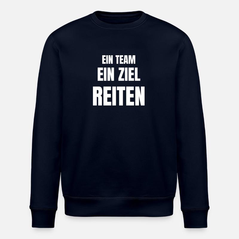Ein Team, ein Ziel, Reiten. - Stanley/Stella Unisex Bio-Sweatshirt ROLLER - Navy