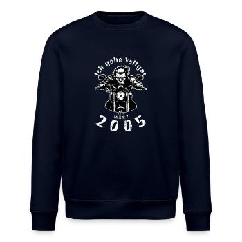 20. Geburtstag Ich gebe Vollgas seit 03/2005 - Stanley/Stella Unisex Bio-Sweatshirt ROLLER - Navy - Vorne - Nik (191cm)