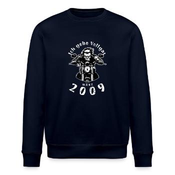 16. Geburtstag Ich gebe Vollgas seit 03/2009 - Stanley/Stella Unisex Bio-Sweatshirt ROLLER - Navy - Vorne - Nik (191cm)
