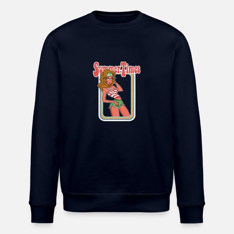 Summer 1979 Cartoon Pinup - Stanley/Stella Unisex Bio-Sweatshirt ROLLER - Navy