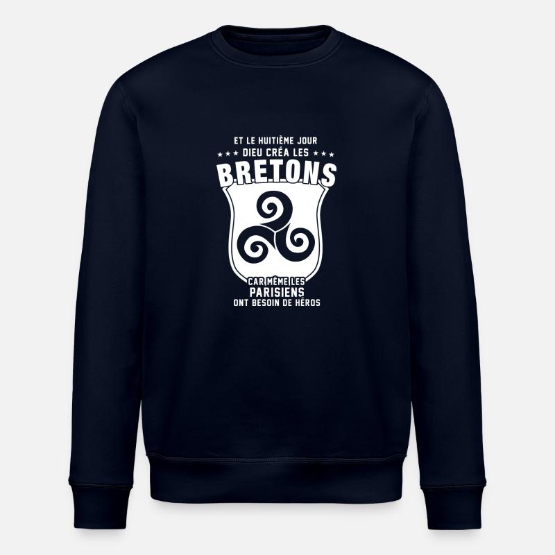 BRETONS 8e jour - Sweat bio ROLLER Stanley/Stella Unisexe - marine