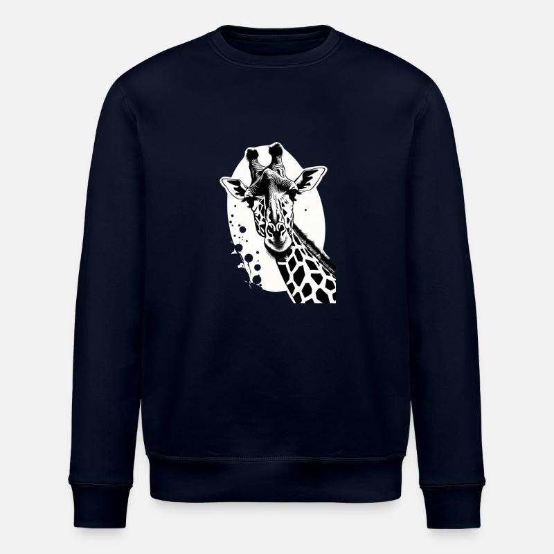 Giraffe im Tattoo Style - Stanley/Stella Unisex Bio-Sweatshirt ROLLER - Navy