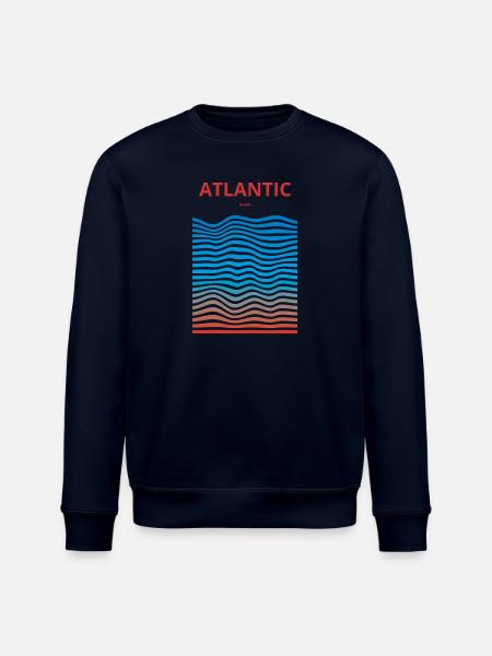 Distorded Oceans: Atlantic - Stanley/Stella ROLLER Unisex Organic Sweatshirt - navy