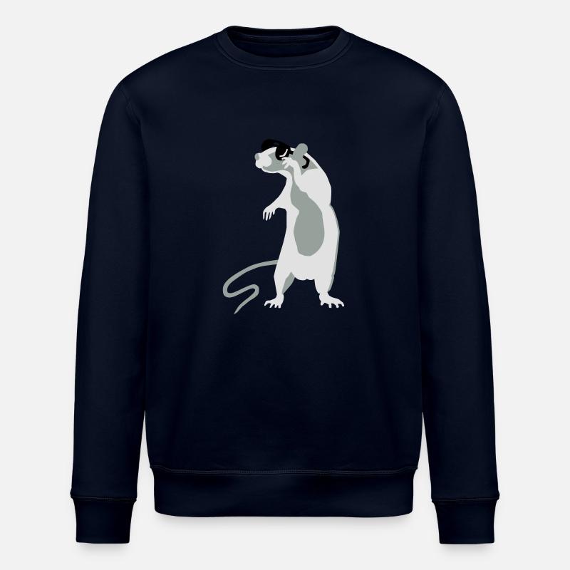 Rat avec des lunettes de soleil - Sweat bio ROLLER Stanley/Stella Unisexe - marine
