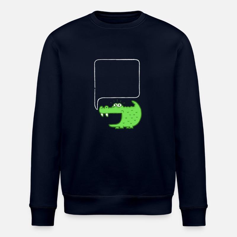 Krokodil + Sprechblase 2 - Stanley/Stella Unisex Bio-Sweatshirt ROLLER - Navy