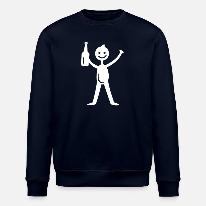 Strichmännchen Party Bier - Stanley/Stella Unisex Bio-Sweatshirt ROLLER - Navy