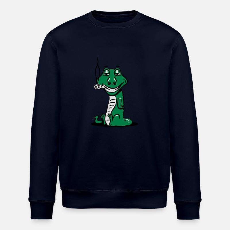 Krokodil gfährlich witzig - Stanley/Stella Unisex Bio-Sweatshirt ROLLER - Navy