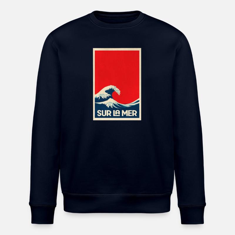 Sur La Mer Wave - Sweat bio ROLLER Stanley/Stella Unisexe - marine