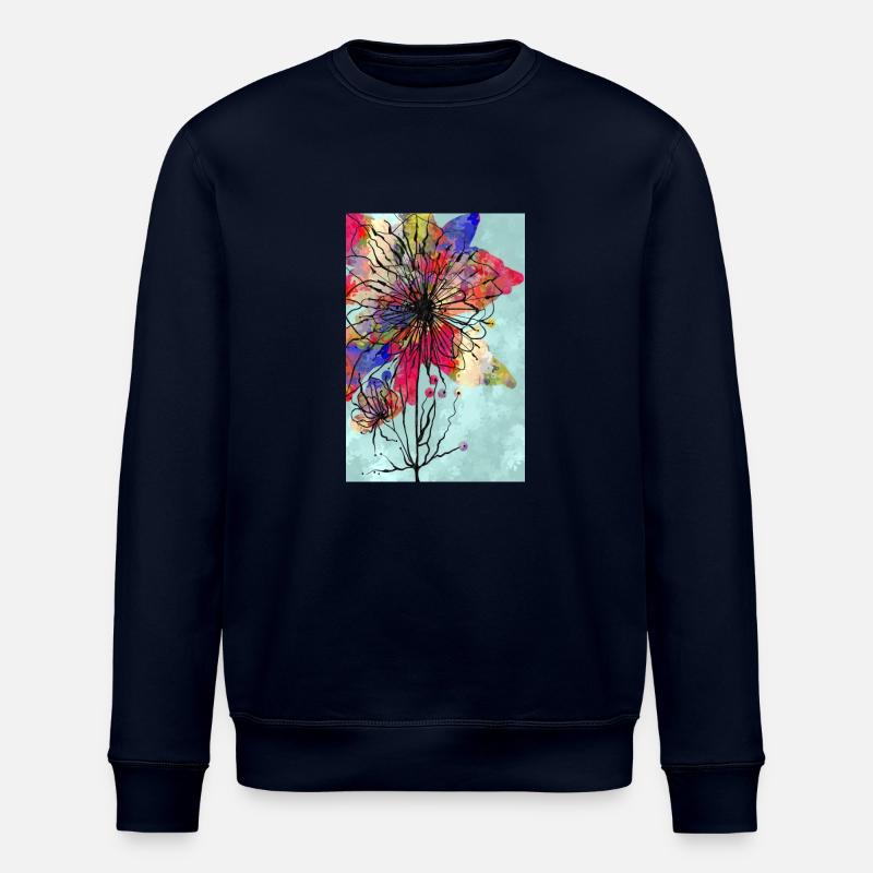 Bunte Blume - Stanley/Stella Unisex Bio-Sweatshirt ROLLER - Navy