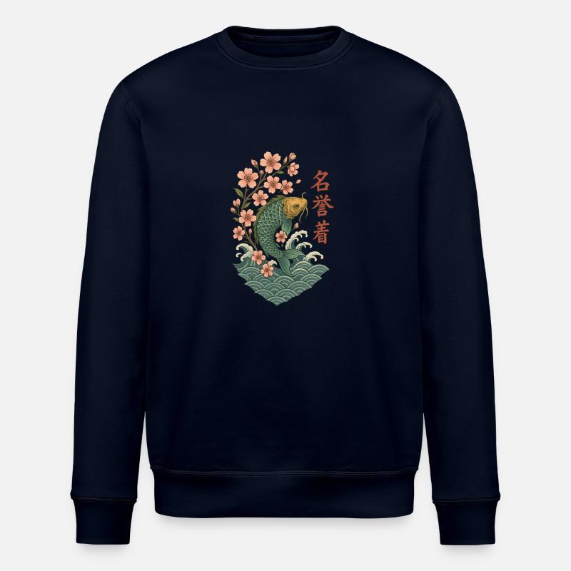 Koi Design - Stanley/Stella Unisex Bio-Sweatshirt ROLLER - Navy