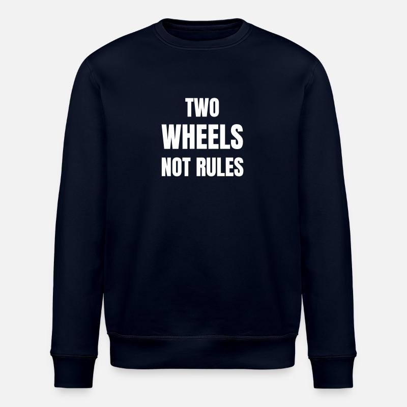 Two wheels no rules - Stanley/Stella ROLLER Unisex Organic Sweatshirt - navy