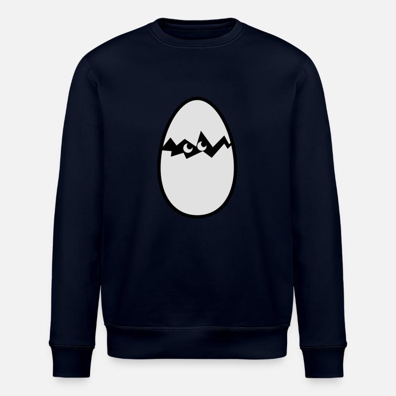 Egg with chicks - Stanley/Stella ROLLER Unisex Organic Sweatshirt - navy