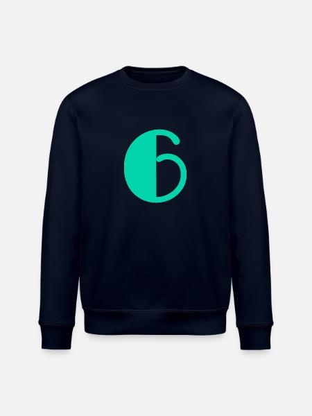 6. 6 ÅR. 6 års jubilæum. FØDSELSDAG 6 ÅR - Stanley/Stella økologisk unisex-sweatshirt ROLLER - marineblå